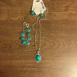 3 pc turquoise vintage set